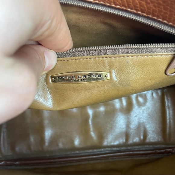 ⛔️SOLD⛔️Vintage Mark Cross Brown Leather Cross Bod - Picture 10 of 13